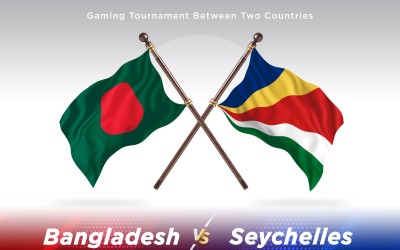 Bangladesh kontra Seychellerna Två flaggor
