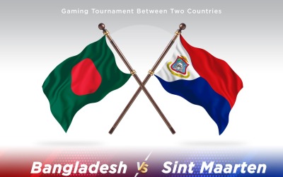 Bangladesh kontra skickad mår Två flaggor