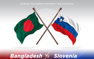 Bangladesh kontra Slovenien Två flaggor