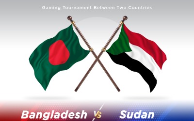 Bangladesh kontra Sudan två flaggor