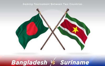 Bangladesh kontra Surinam Två flaggor