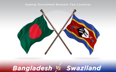Bangladesh kontra Swaziland två flaggor