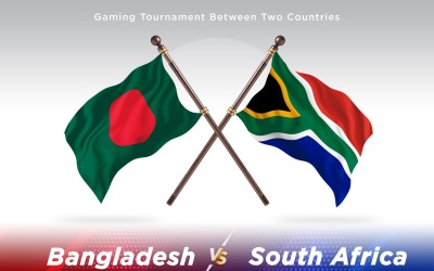 Bangladesh kontra Sydafrika Två flaggor