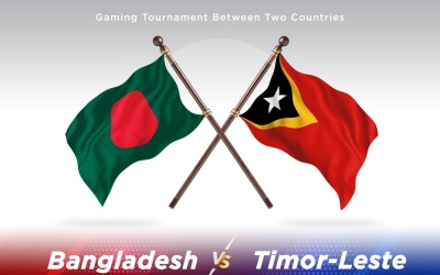 Bangladesh kontra Timor-Leste två flaggor