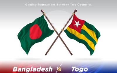 Bangladesh kontra Togo två flaggor