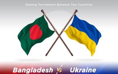Bangladesh kontra Ukraina två flaggor
