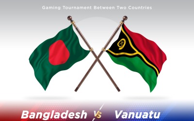 Bangladesh kontra Vanuatu två flaggor