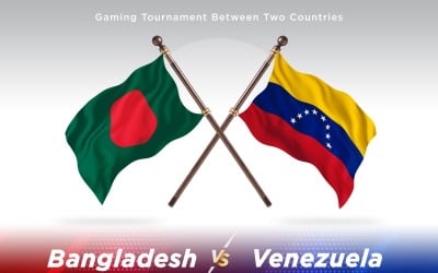 Bangladesh kontra Venezuela Två flaggor