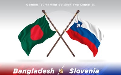 Bangladesh versus Slovenia Two Flags