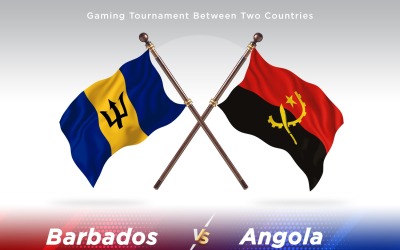 Barbados kontra Angola två flaggor