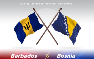 Barbados kontra Bosnien och Hercegovina Två flaggor