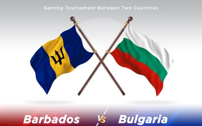 Barbados kontra Bulgarien Två flaggor