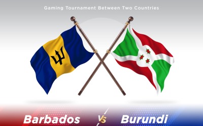 Barbados kontra Burundi två flaggor