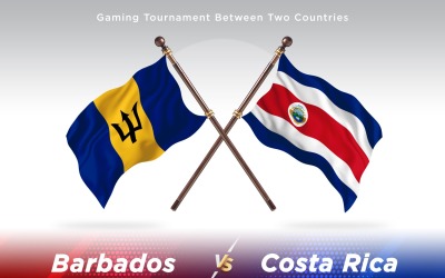 Barbados kontra costa Rica Two Flags