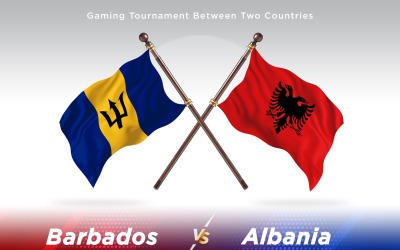 Barbados versus Albania Two Flags