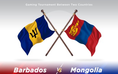 Barbados contro Mongolia due bandiere