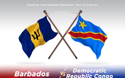 Barbados kontra den demokratiska republiken Kongo Två flaggor