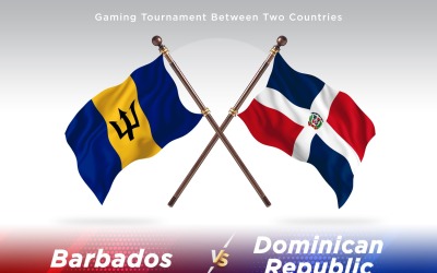Barbados kontra Dominikanska republiken Två flaggor