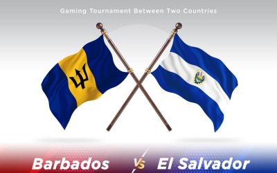 Barbados kontra el Salvador Två flaggor