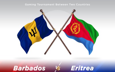 Barbados kontra Eritrea Två flaggor