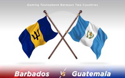 Barbados kontra Guatemala två flaggor