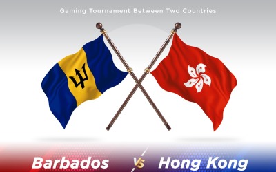Barbados kontra Hongkong två flaggor