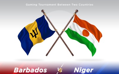 Barbados kontra Niger två flaggor