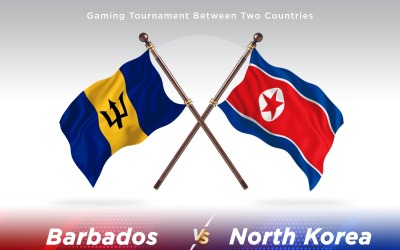 Barbados kontra Nordkorea Two Flags