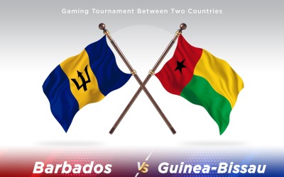 Barbados versus Guinea-Bissau Two Flags