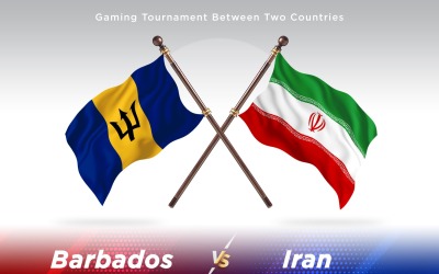 Barbados versus Iran Two Flags