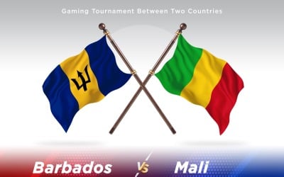 Barbados versus Mali Two Flags