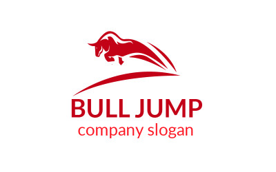 Bull Jumping Logo šablona