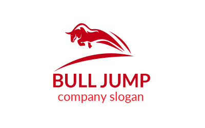 Plantilla de logotipo de salto de toro