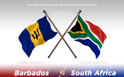 Barbados contra duas bandeiras da África do Sul