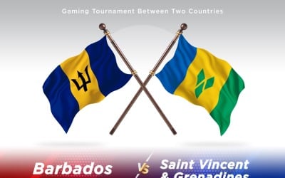 Barbados contro Saint Vincent e Grenadine Two Flags