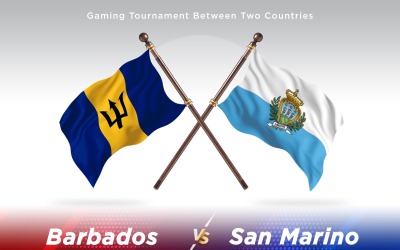 Barbados contro San Marino Two Flags