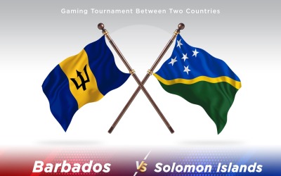 Barbados kontra Salomonöarna Två flaggor