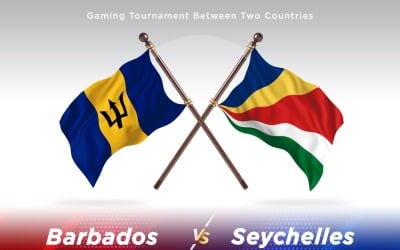Barbados kontra Seychellerna Två flaggor