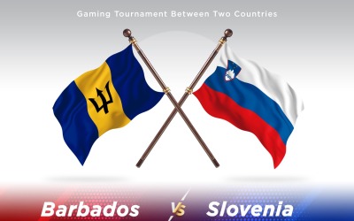 Barbados kontra Slovenien Två flaggor