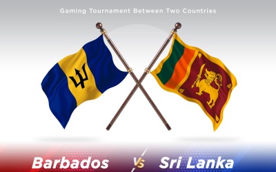 Barbados kontra Sri Lanka två flaggor