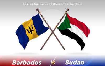 Barbados kontra Sudan två flaggor
