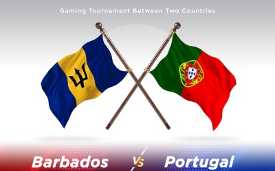 Barbados versus Portugal Two Flags
