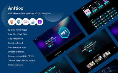 Anftiox - NFT 市场网站 HTML 模板