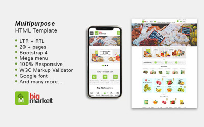 Bigmarket - Multipurpose Responsive Bootstrap Template