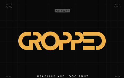 Bijgesneden geweldig en logo-lettertype