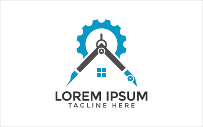 Onroerend goed bouwingenieur vector sjabloon