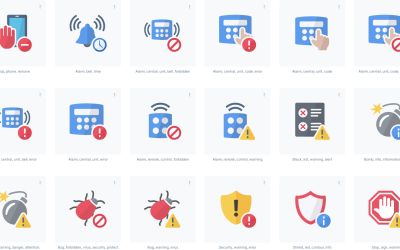 Security Set Icons In Modern Design