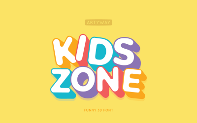 Título para niños y fuente de logotipo