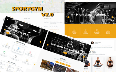 Wordpress Sport Landing Template Bootstrap Sportgym V2.0 - skvělé řešení pro fitness a nejen to
