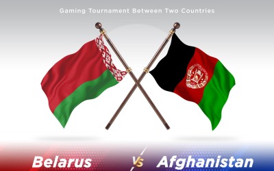 Belarus versus Afghanistan Two Flags